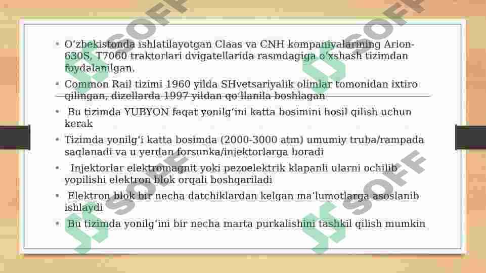 Benzinda ishlaydigan dvigatellarning injektorli ta‘minlash tizimi 4