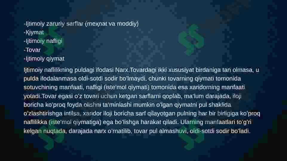 Narxning iqtisodiy mazmuni 4