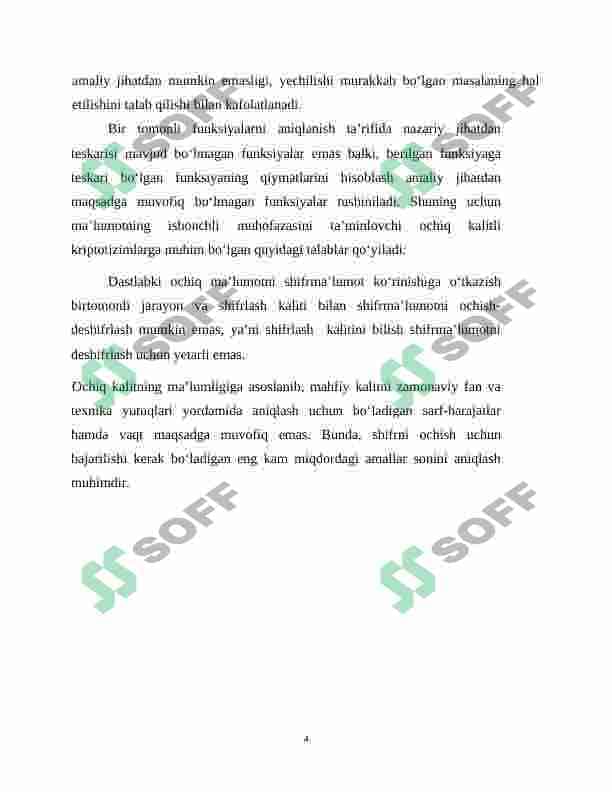 Ochiq kalitli shifrlash algoritmlari dasturiy modulini ishlab chiqish 4