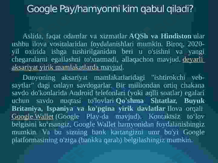 Google Wallet va uning imkoniyatlari 4