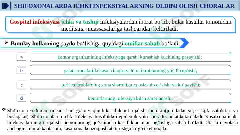 KASALXONA ICHI INFEKSIYALARINI KELIB CHIQISHI UCHUN HAVONING BAKTERIAL IFLOSLANGANLIGINI AHAMIYATI 4