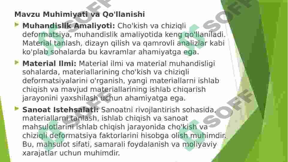 Cho'kishni chiziqli deformatsiya usulida aniqlash. 4