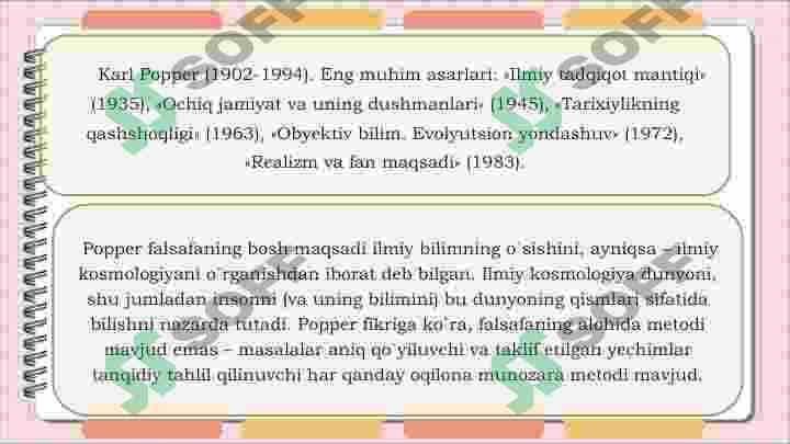 Karl Popperning sinab ko'rish va xatoga yo'l qo'yish metodining mohiyati 4