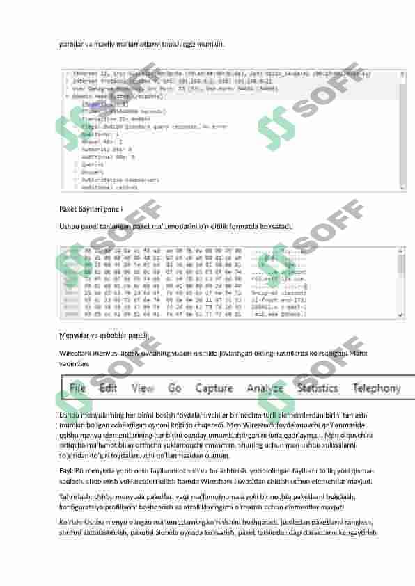 Wireshark ilovasini o‘rnatish va sozlash. Wireshark ilovasi yordamida TCP paketini tahlillash 4