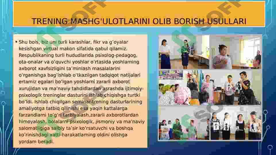 TRENING MASHG'ULOTLARINI OLIB BORISH USULLARI 4
