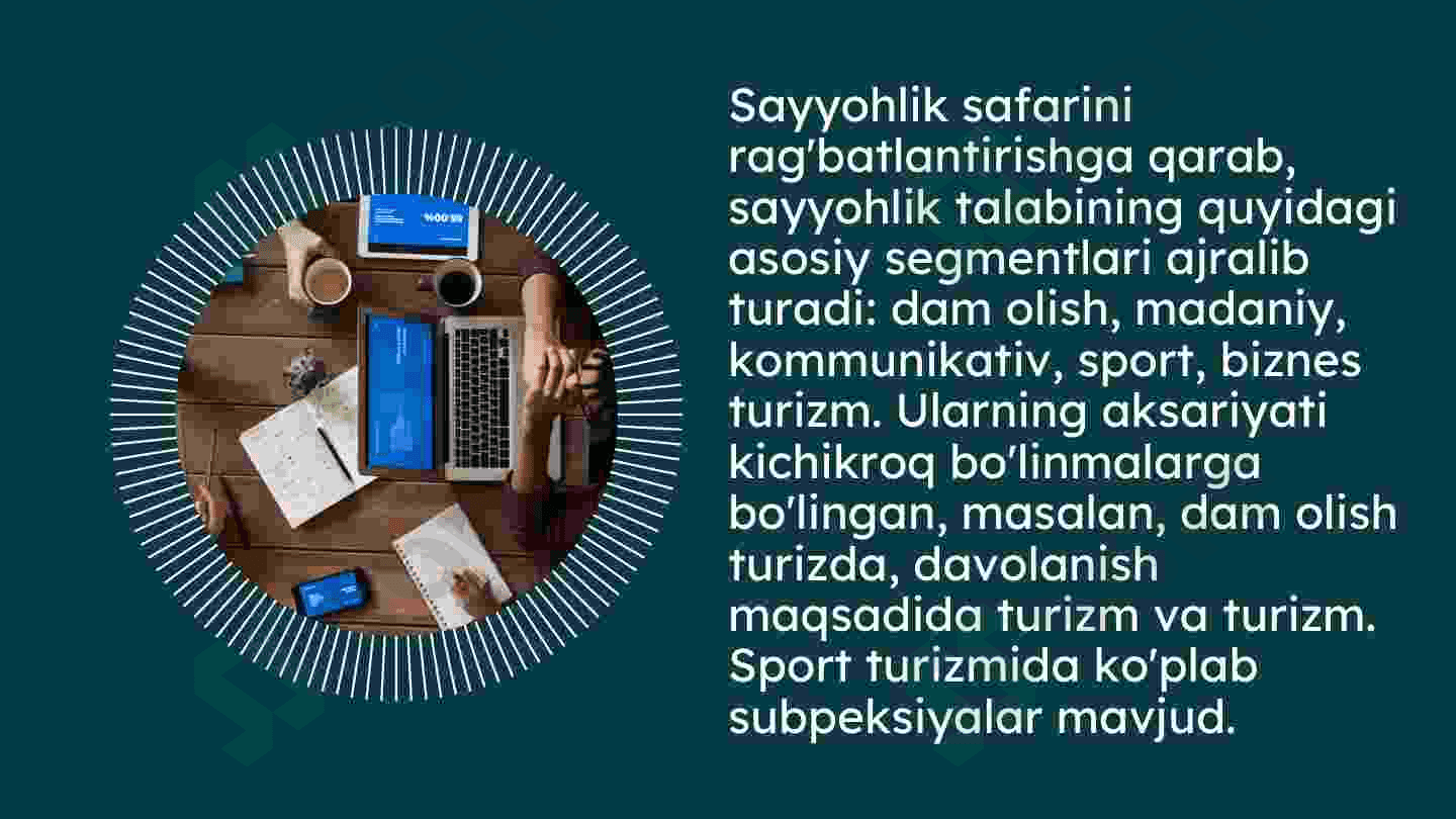 Turizm bozorini segmentlash asoslari 4