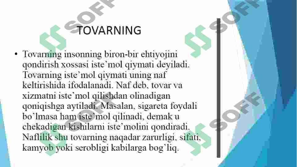 TOVAR SIYOSATI 4