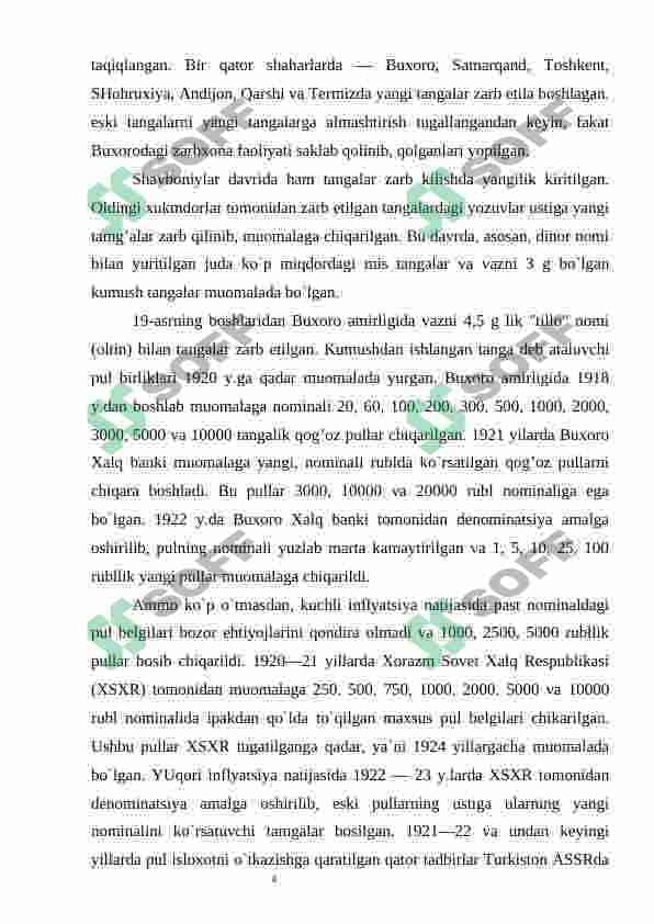 Pul islohotlari Pul islohotlari 4