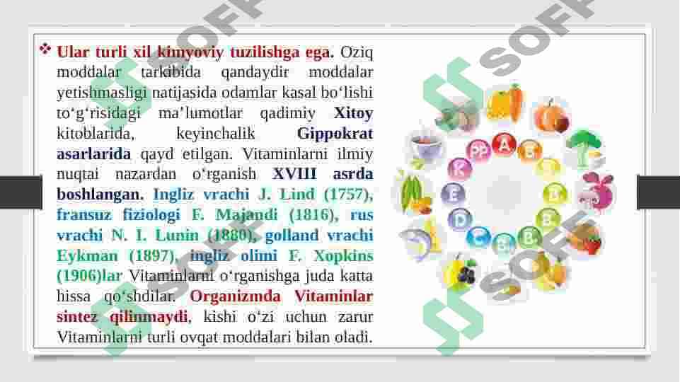 AVITAMINOZ VA GIPOVITAMINOZ 4