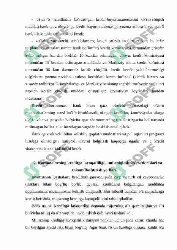 Investitsiya faoliyatini kreditlash 4