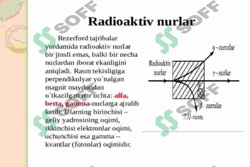 Radioaktiv yemirilishi qonuni. Fayans va soddi qonuni 4