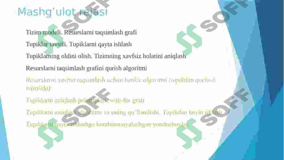 Operatsion tizimda "tupik" (deadlock) tushunchasi 4