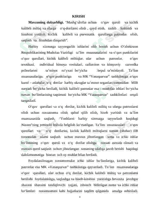 TA’LIM MUASSASALARINI O‘QUV QUROLLARI, PRIBOR VA TABEL BUYUMLARI BILAN TA’MINLASH TARTIBI 4