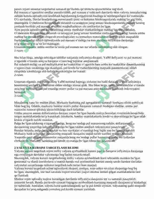 pul kredit siyosati va ulardan foydalanish amaliyoti tahlili 4