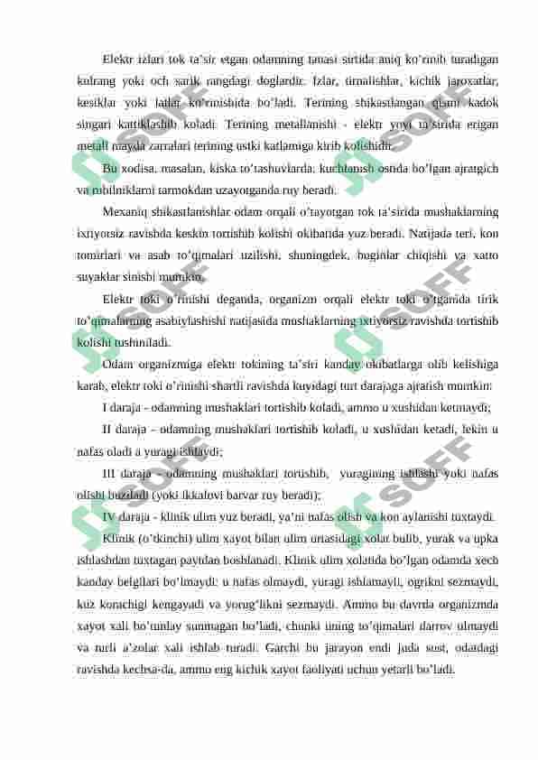 Elektr tokining organizmga tasiri 4