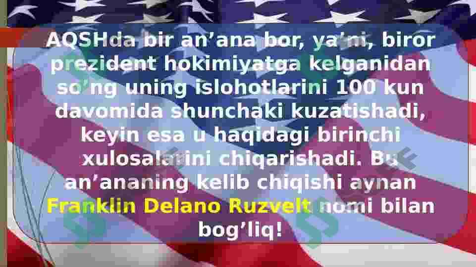 AQSH Franklin Ruzvelt davrida Yangicha yo'l siyosati 4