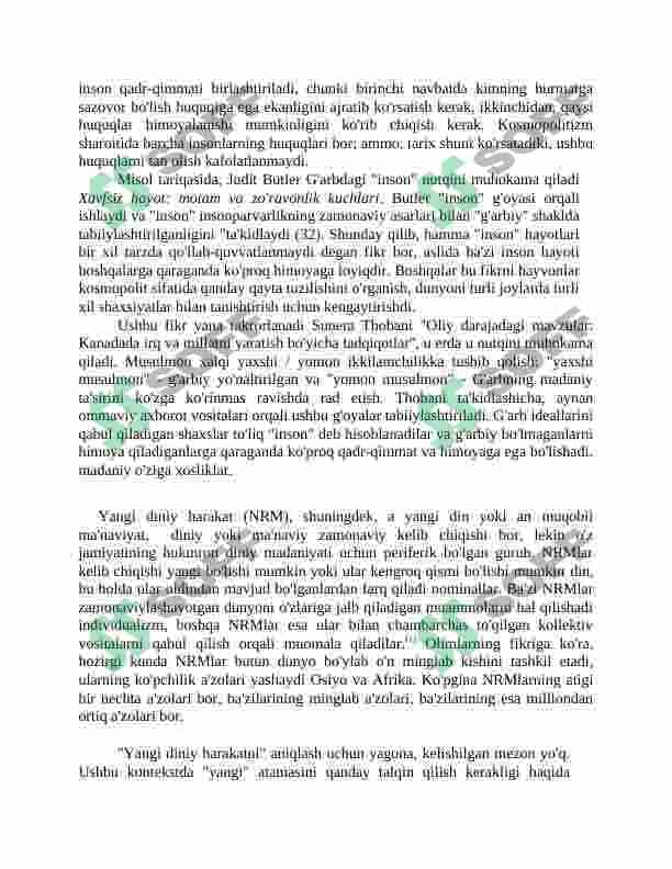 Universalizm va kosmopolitizm g’oyalarining yoshlar ma’naviyatiga ta’siri 4