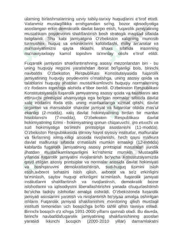 O'zbekistonda fuqarolik jamiyatining shakllanishi va rivojlanishi 4