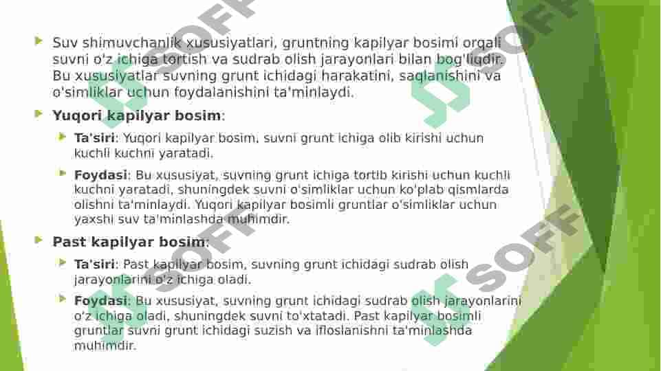 Kapilyar bosimni aniqlash. Gruntning suv shimuvchanlik xususiyati 4