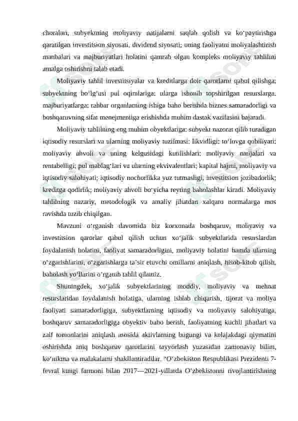 Korxona operatsion faoliyatining tahlili va uning muhim jihatlari. 4