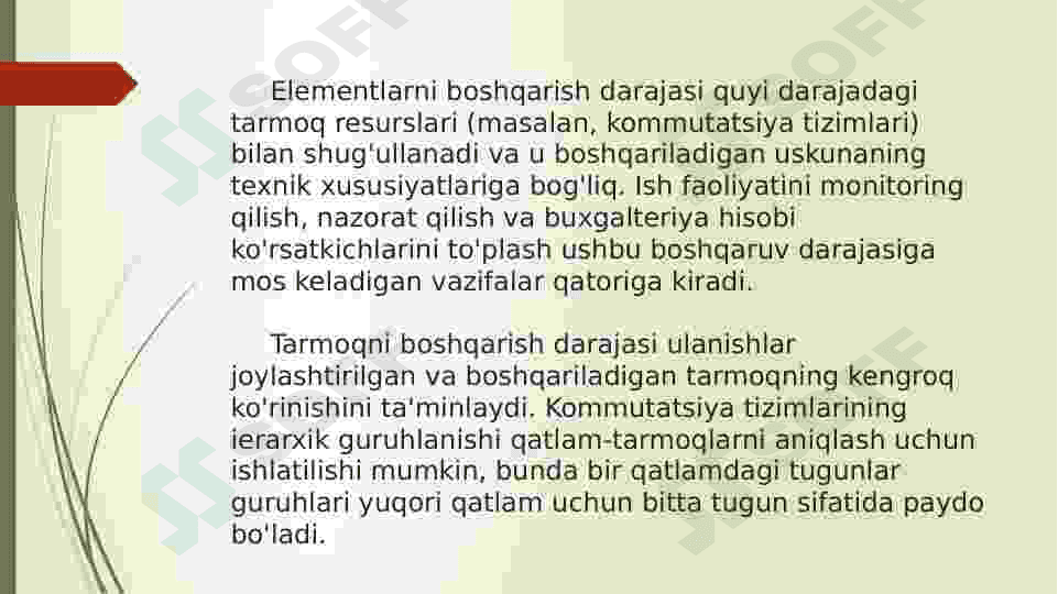TMN boshqaruv funktsiyalari va interfeyslari (Q,X,F,G) 4