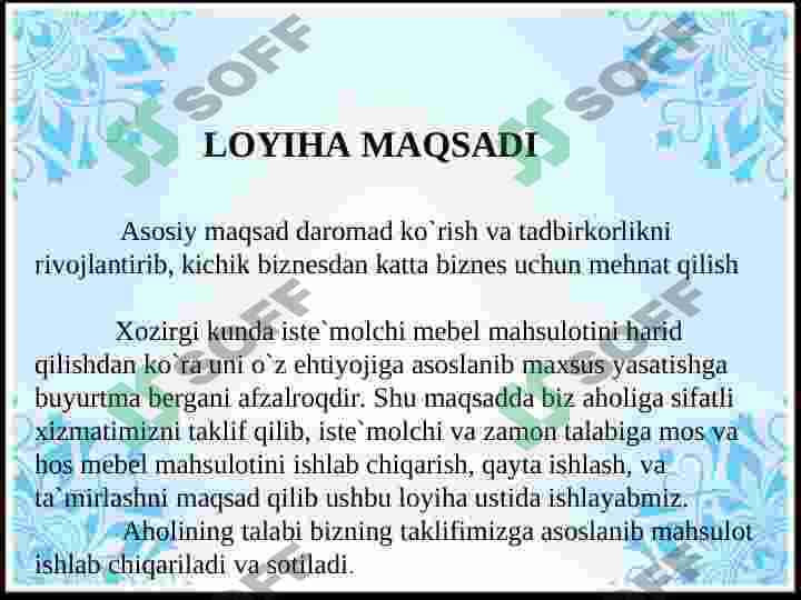 Mebel ishlab chiqarish 4