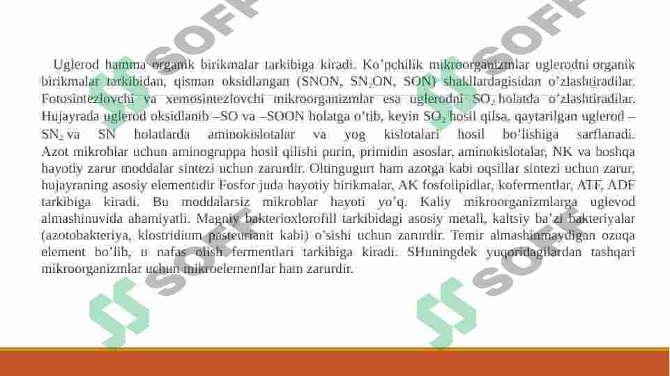 Mikroorganizmlarni oziqlanishi 4