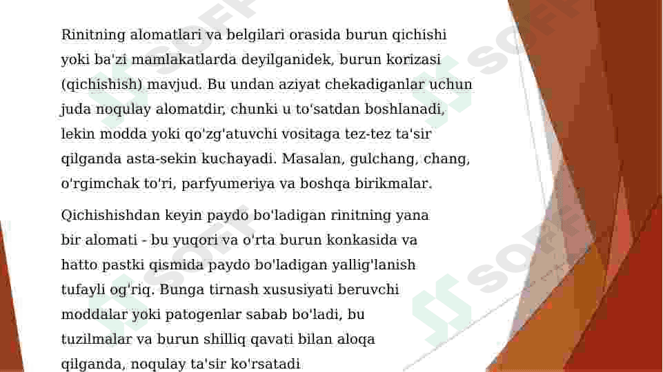 Rinit { burun shilliq qavatining yallig'lanishi } 4