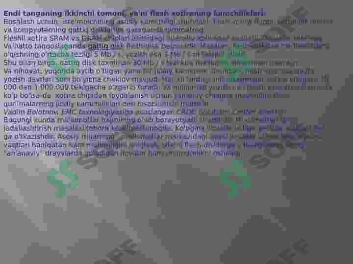 TURLI XOTIRA QURILMALARINING AFZALLIKLARI VA KAMCHILIKLARI 4