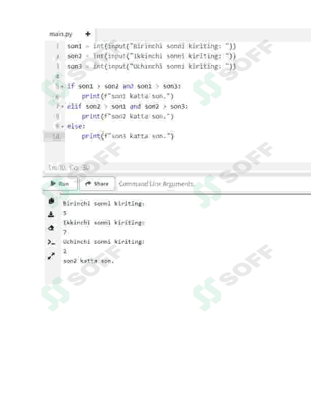 Python dasturlash tilidan mustaqil ish 4