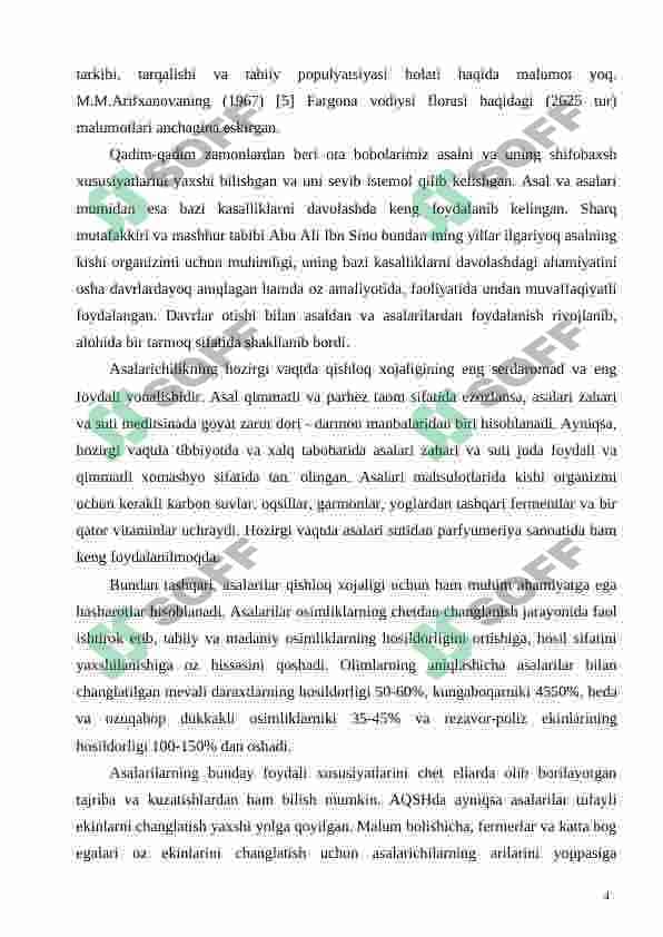 Asalshirali oʻsimliklarning oʻrganish tarixi va uslublari 4