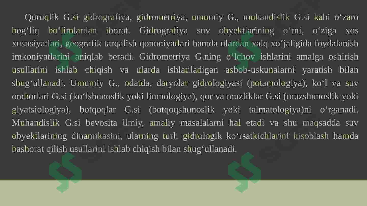 Oʻzbekistonda gidrologiya fanining  shakllanishi va rivojlanishi 4