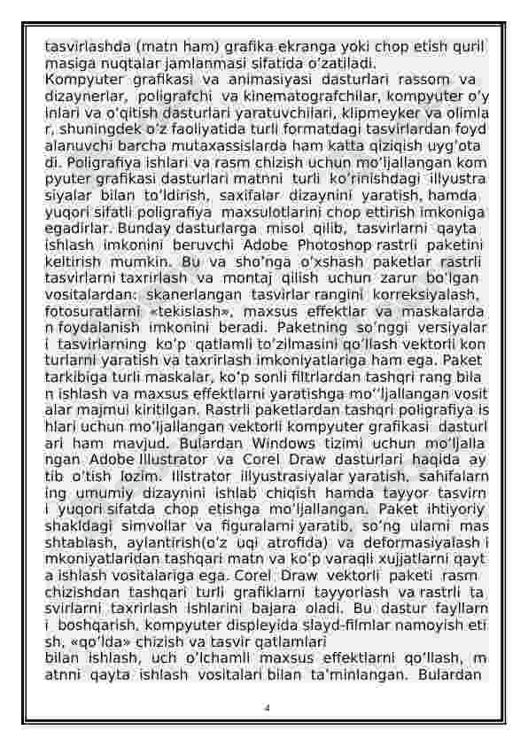 Komputer grafikasi va dizayni 4