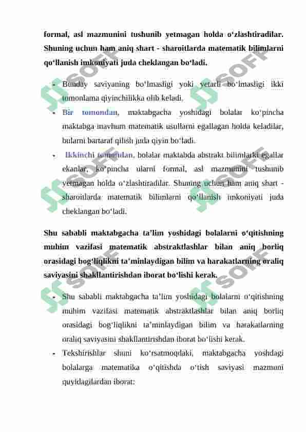 Bolalarda miqdor va tartib sanoqqa o‘rgatish. Sanoq bo’limi yuzasida ko’rgazmali qurollar yasash 4