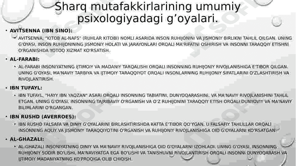 sharq mutafakkirlarining psixologik g’oyalar 4
