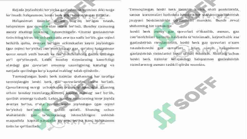 Shahar gazlashtirish sxemalari. Gaz quvurlarini o‘tkazish. Shahar gaz tizimlarining turlari. 4