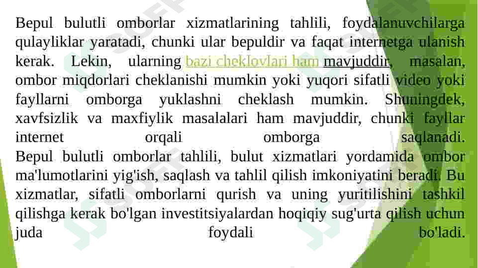 Bepul bulutli omborlar tahlili 4