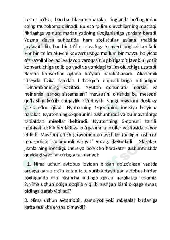 fizika fanini o'qitishda yangi pedagogik texnologiyalardan foydalanish 4