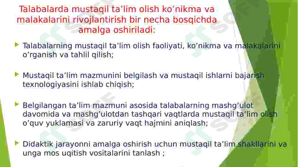 Talabalarning mustaqil faoliyatlarini pedagogik boshqarishning mohiyati 4