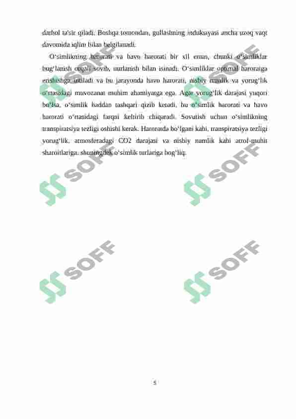 O‘simliklarning yuqori va past haroratga chidamliligi 4