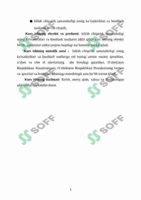 Ishlab chiqarish samaradorligi uning ko'rsatkichlari va hisoblash usullari 4