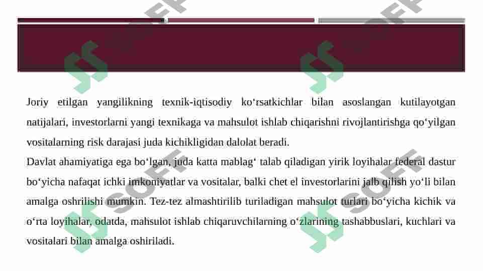 Texnologik jarayonni tashkil qilish asoslari. 4