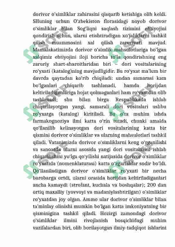 O'rta Osiyo cho’llaring Dorivor O'simliklari 4