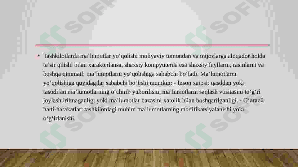 Windows OTda zaxira nusxalashni (Backup and Restore) amalga oshirish. 4