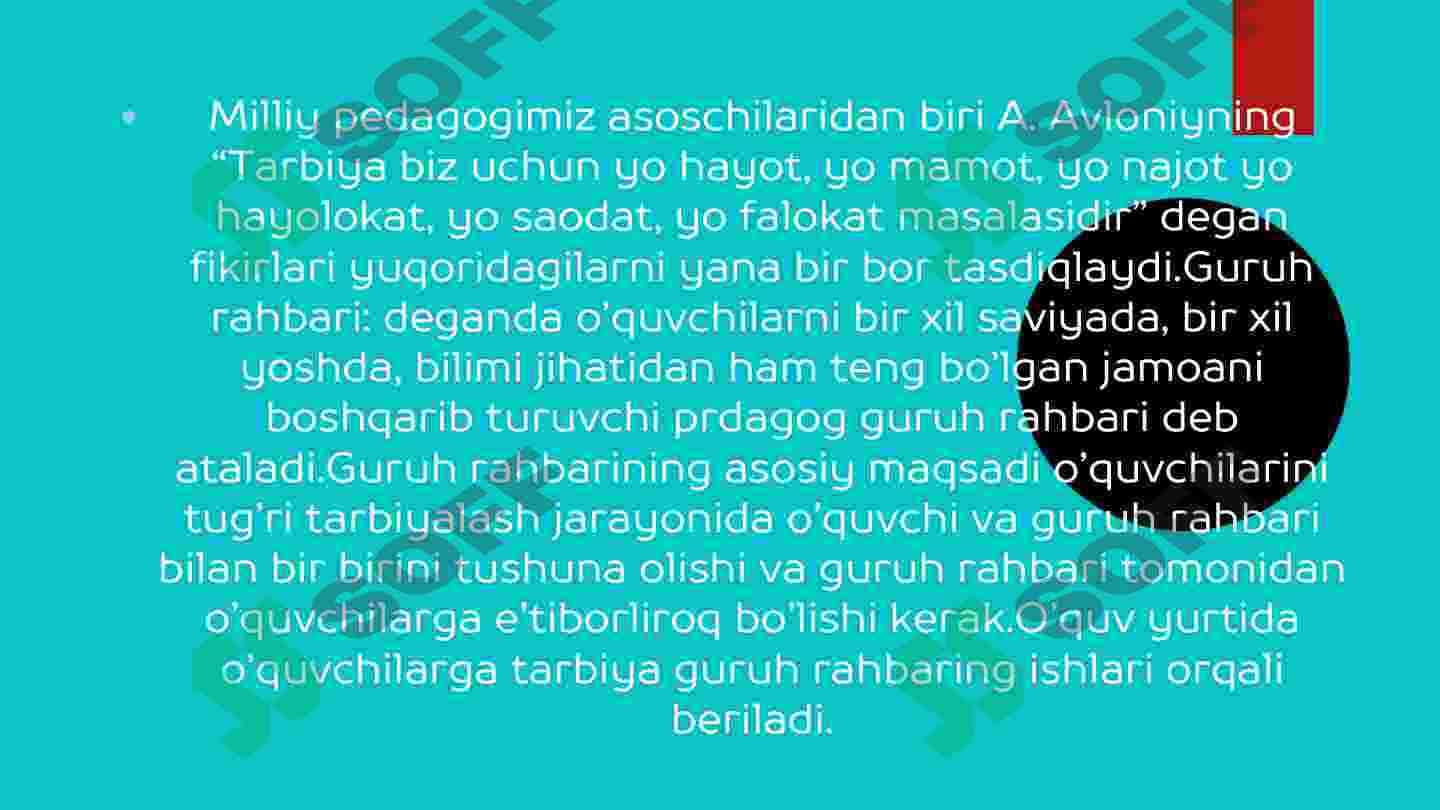 Tarbiyaviy ishni tashkil etish maxorati. 4