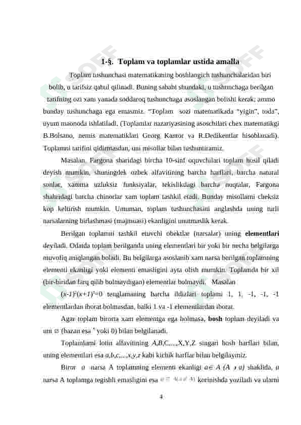 “Asosiy  algebraik  strukturalar”  (gruppa, halqa, maydon) 4