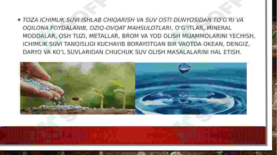 Kimyo fanining hozirgi zamon muammolarini hal etishdagi o’rni 4