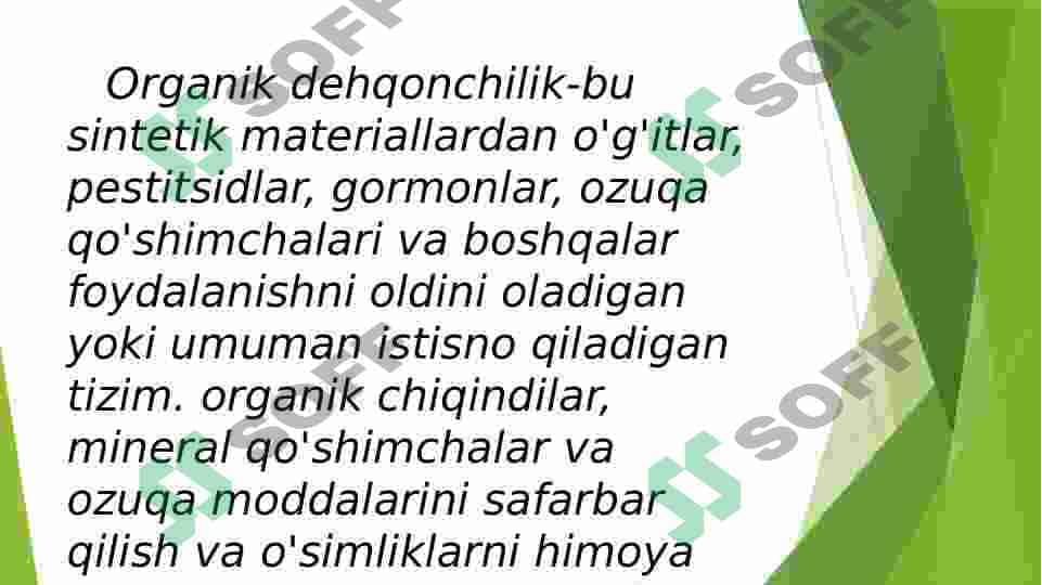 Organik dehqonchilikda almashlab ekishni loyihalashtirish 4