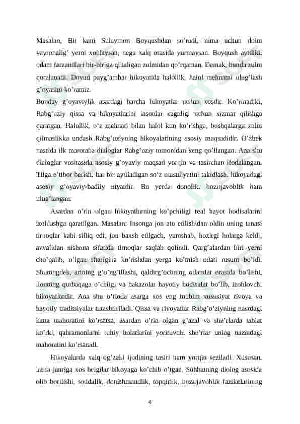 Qissasi Rabg'uziy asari diniy xarakterdagi asar sifatida 4