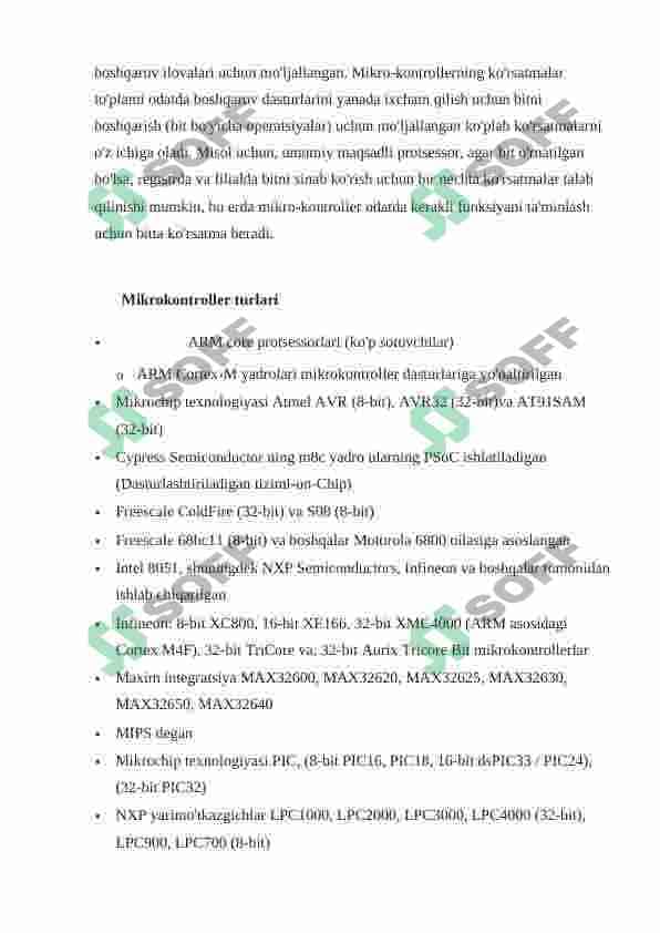 Mikrokontrollerli boshqarish tizimlarini ishga tushirish ishga tushirish va qayta ishga tushirish 4